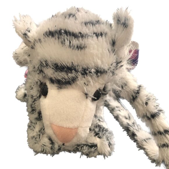 RARE BJ Toys Snow Leopard Purse Shoulder & Hand Straps Zippered Pocket 4" Deep - Picture 6 of 11